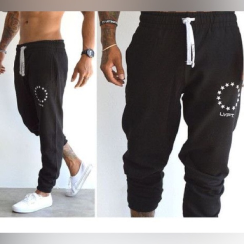 Live Fit *LVFT* Tapered Black Joggers/Sweatpants
